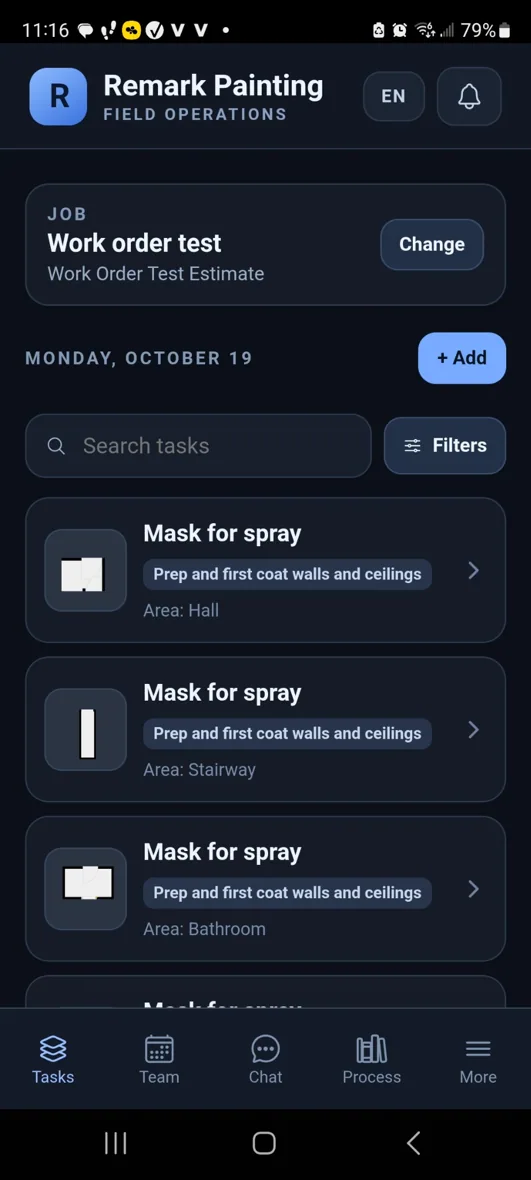 WINWINI Employee Field App application screenshot